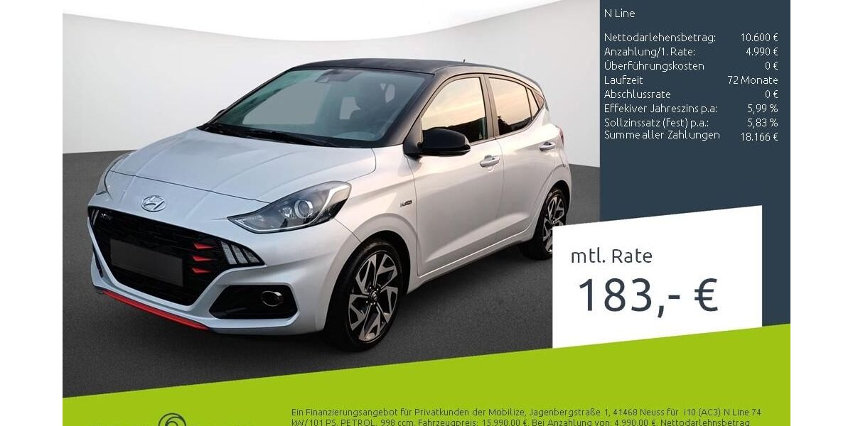 Hyundai i10 28.000 km 15.230 &euro; Stuhr 28816