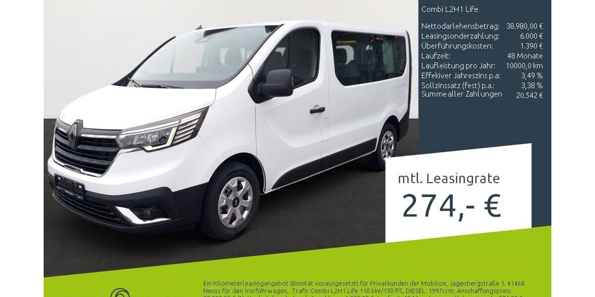Renault Trafic 9.000 km 35.777 &euro; Stuhr 28816