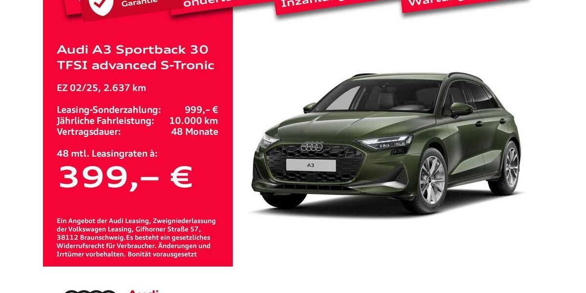 Audi A3 2.637 km 29.750 &euro; Bremen 28207