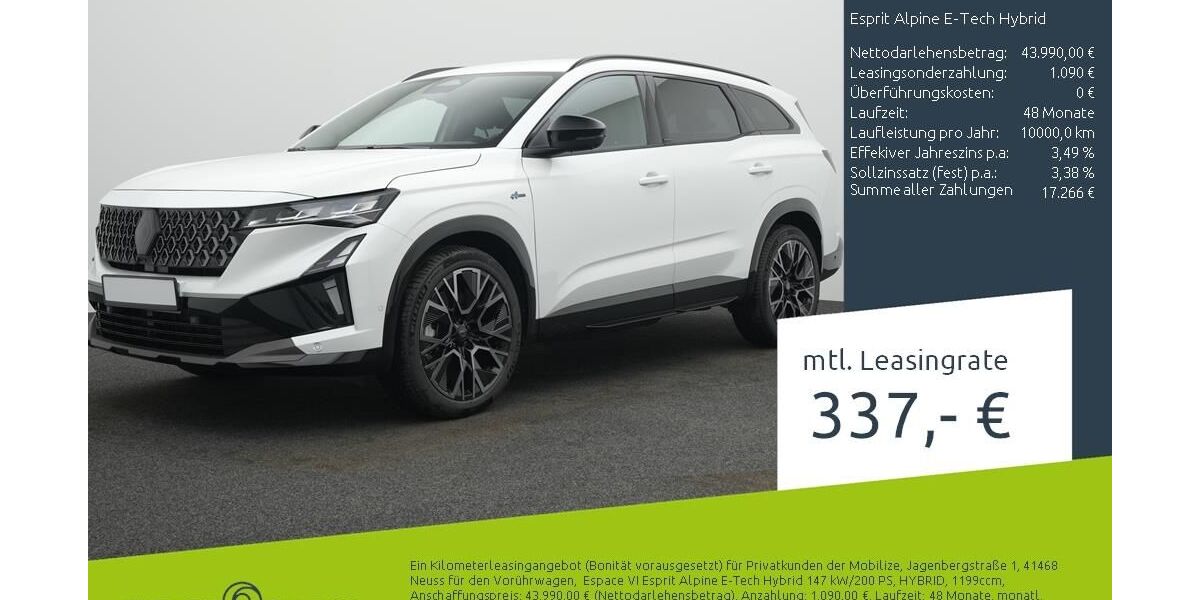 Renault Espace 1.500 km 43.989 &euro; Stuhr 28816